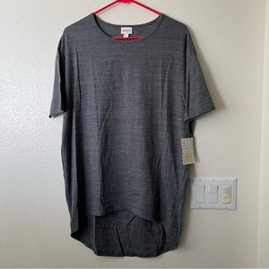 Lularoe Irma High-Low Tunic Heather Gray Top - NWT - Sz XXS - Retired Style